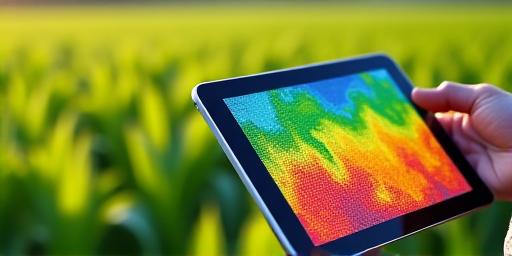 Precision agriculture map showing resource optimization